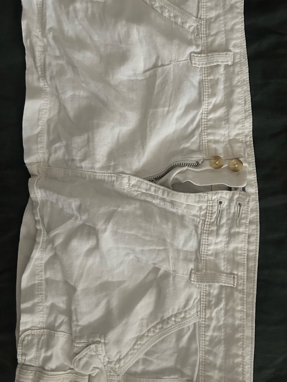 Y2k 2000’s abercrombie & fitch white cargo mini skirt